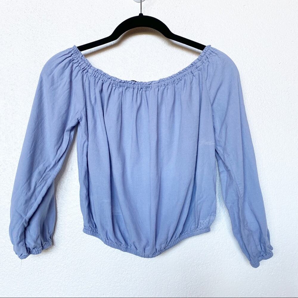 Brandy Melville Off the Shoulder Blue Top One Size